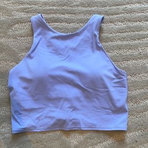 Purple crop athletic top